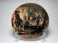 Hutschenreuther Dankgebet Коллекционная тарелка "Благодарственная молитва", 3102В, 20см, Германия, 1990г.