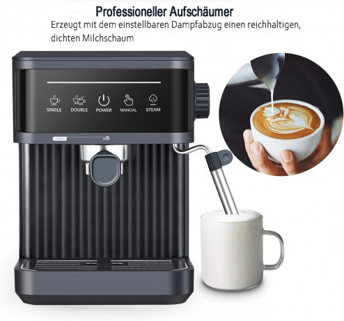 Mutoy Mutoy Kaffeevollautomat Kaffeevollautomat,Espresso Siebtragermaschine 20 Bar, Kaffeemaschine fur den Hausgebrauch, 850W, 1,8 Liter Wassertank Полностью автоматическая кофемашина Mutoy, эспрессо-портафильтр на 20 бар, кофемашина для домашнего исполь