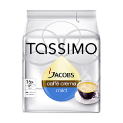 Jacobs Tassimo Кофе Crema мягкий 89,6г, 16 штук