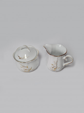 Winterling Markteluthen Bavaria Изысканный фарфоровый набор: cахарница и молочник с позолотой и рельефным рисунком, Германия, 1960-70гг.