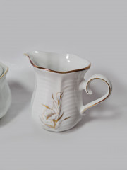 Winterling Markteluthen Bavaria Изысканный фарфоровый набор: cахарница и молочник с позолотой и рельефным рисунком, Германия, 1960-70гг.