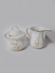 Winterling Markteluthen Bavaria Изысканный фарфоровый набор: cахарница и молочник с позолотой и рельефным рисунком, Германия, 1960-70гг.