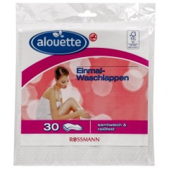 alouette Einmalwaschlappen Одноразовые моющие салфетки для ежедневного ухода 30 шт.