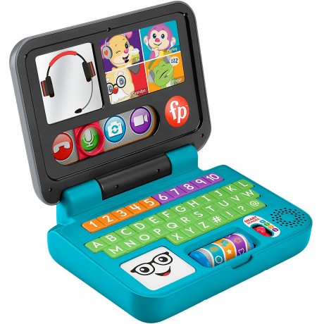 Mattel Fisher-Price Lernspass Homeoffice Laptop Elektronisches Babyspielzeug (deutsche Edition) Fisher-Price Learning Fun Home Office Laptop Electronic Baby Toys (немецкое издание)