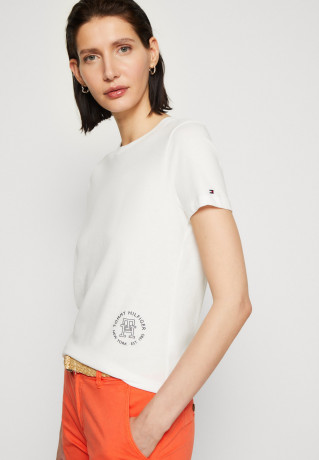 Tommy Hilfiger Basic T-shirt ecru Базовая футболка экрю