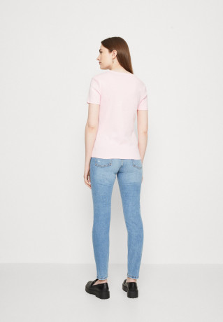 Tommy Hilfiger SLIM CODY NECK Print T-shirt pastel pink SLIM CODY NECK Футболка с принтом пастельно-рзовый
