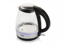 Domo Wasserkocher, 1.2 l, 2200 W, Glas LED Beleuchtung 360° Edelstahlsockel, leise elektrisch ohne Kabel Чайник Domo, 1,2 л, 2200 Вт, стеклянное светодиодное освещение, основание из нержавеющей стали на 360°, бесшумный электрический без кабеля