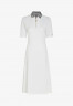 Tommy Hilfiger REG Famp;F STR 1/2ZIP MIDI Day dress ecru REG Famp;F STR 1/2ZIP МИДИ Повседневное платье экрю