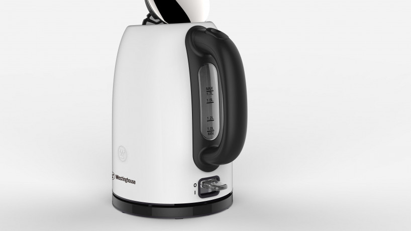 Westinghouse Westinghouse Wasserkocher WKWKB115 Basic, Wasserstandsanzeige, 1,7 l, 2200 W, 360° Basis, Kalkfilter, Auto. Stopp-Funktion schwarz Чайник Westinghouse WKWKB115 Basic, индикатор уровня воды, 1,7 л, 2200 Вт, основание 360°, фильтр от накипи, ав