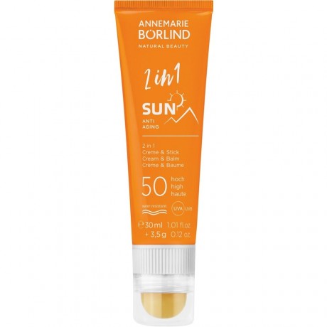 ANNEMARIE BORLIND 2 in 1 Creme & Stick SPF 50  Крем и стик 2 в 1 SPF 50