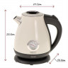 Camry Camry Wasserkocher CR 1344 creme Elektrischer Wasserkocher mit Thermometer 1,7L, Edelstahl, Wasserstandsanzeige  Чайник Camry CR 1344 кремовый электрочайник с термометром 1,7л, нержавеющая сталь, индикатор уровня воды