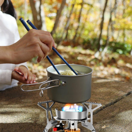 Lospitch Lospitch Gaskocher Mini Campingkocher Gaskocher Herd Gasherd Camping stove mit Windschott  Газовая плита Lospitch, мини-походная плита, газовая плита, газовая плита, походная плита с ветровым дефлектором