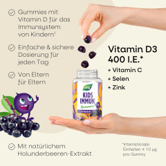 Nature's Way Immun Complex Kids Gummies Витамины для иммунитета детям, витамин C, D3, цинк и селен, экстракт бузины, для иммунной системы детей, 60 шт