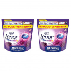 Lenor Colorwaschmittel All-in-1 Pods Blutentraum Grobpackung 100WL, Капсулы для стирки цветного белья, с ароматом Цветочный сад, 100 капсул