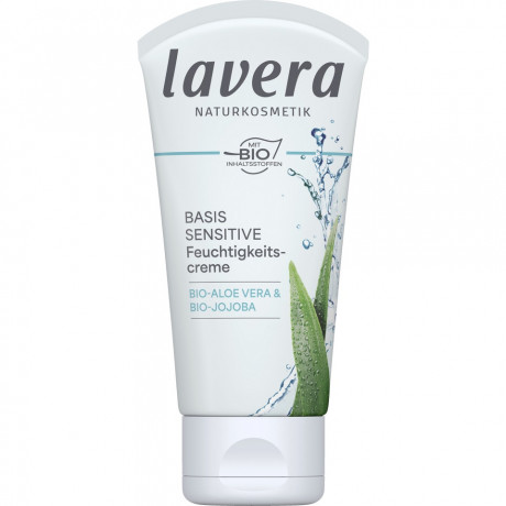 LAVERA Basis Sensitiv Feuchtigkeitscreme, 50 ml, Лавера Увлажняющий крем для лица, био-алоэ вера и жожоба, для нормальной кожи, 50 мл