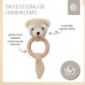 bieco Greifling Holz Natur und Baumwolle Baby Beissring 10cm Greifring 0 M Babyrassel Greiflinge Игрушка-клатч из натурального дерева и хлопка