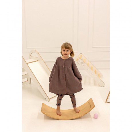 MeowBaby Balance Board fur Kinder 80x30cm aus Holz mit Filz Балансборд детский 80х30см из дерева с войлоком