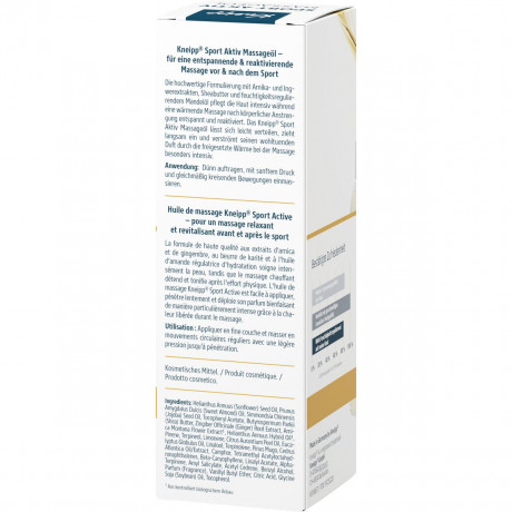 Kneipp Sport Aktiv Massageoel, 100 ml, Kneipp массажное масло «Спорт Актив», 100 мл