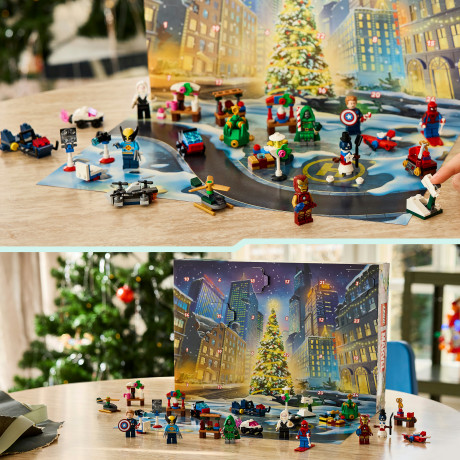 LEGO Marvel Adventskalender 2026 76340, LEGO Marvel адвент-календарь 2026 с Человеком-пауком, Железным человеком и супергеройскими моделями, 317 деталей, от 6 лет