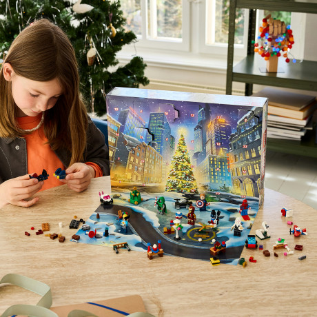 LEGO Marvel Adventskalender 2026 76340, LEGO Marvel адвент-календарь 2026 с Человеком-пауком, Железным человеком и супергеройскими моделями, 317 деталей, от 6 лет