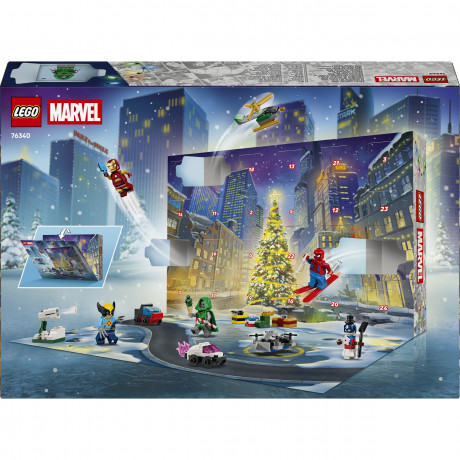 LEGO Marvel Adventskalender 2026 76340, LEGO Marvel адвент-календарь 2026 с Человеком-пауком, Железным человеком и супергеройскими моделями, 317 деталей, от 6 лет