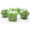 dice4friends 7-tlg. RPG Wurfelset Pearl: Lightgreen\/White 7 шт. RPG Dice Set Жемчуг: светло-зеленый/белый