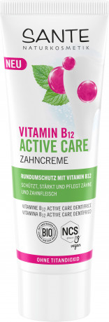 SANTE Vitamin B12 Active Care Zahncreme, 75 ml, Санте Зубная паста Active Care с витамином B12, ксилитом, шалфеем и фторидом натрия, 75 мл