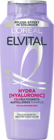 L'Oreal Paris Elvital Hydra Hyaluronic 72H Feuchtigkeits-Auffuellendes Shampoo, 400 ml, Увлажняющий шампунь с гиалуроновой кислотой для обезвоженных волос, до 72 часов увлажнения, 400 мл