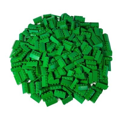 LEGO LEGO 2x4 Dachsteine Gruen \/ 500 Stueck \/ Green bricks 3037 LEGO 2x4 кирпичи для крыши зеленые / 500 шт / Зеленые кирпичи 3037