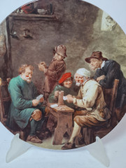 Seltmann Weiden Bavaria Декоративная тарелка &quot;Игра в карты&quot;, 27см, Германия, 1960-70гг.