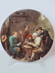 Seltmann Weiden Bavaria Декоративная тарелка &quot;Игра в карты&quot;, 27см, Германия, 1960-70гг.