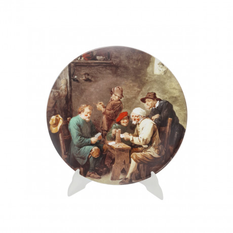 Seltmann Weiden Bavaria Декоративная тарелка "Игра в карты", 27см, Германия, 1960-70гг.