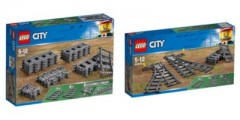 LEGO City 2er Set: 60205 Schienen + 60238 Weichen Городской комплект из 2 шт.: 60205 рельсов + 60238 переключателей