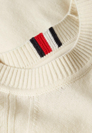Tommy Hilfiger C-NECK Jumper ivory C-ШЕЯ Джемперы слоновая кость