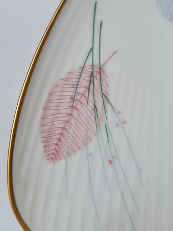 Тарелки сервировочные винтажные Thomas, треугольная форма, 2 шт., фарфор, Германия, 1960-70гг.