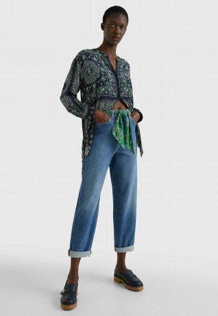 Tommy Hilfiger BANDANA VIS RELAXED BLOUSE Blouse placed bandana  desert sky BANDANA VIS RELAXED BLOUSE Блузка размещенная бандана небо пустыни
