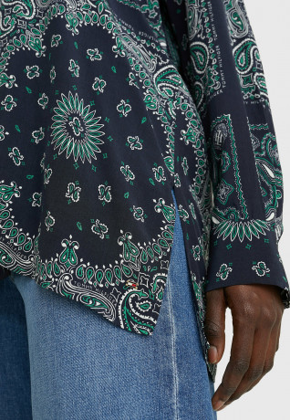 Tommy Hilfiger BANDANA VIS RELAXED BLOUSE Blouse placed bandana  desert sky BANDANA VIS RELAXED BLOUSE Блузка размещенная бандана небо пустыни