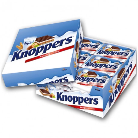 Knoppers Вафли с кремовой начинкой 24 шт. x 23,5г в фирменной упаковке