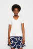 Tommy Hilfiger SLIM CODY NECK Print T-shirt ecru SLIM CODY NECK Футболка с принтом экрю