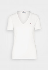 Tommy Hilfiger SLIM CODY NECK Print T-shirt ecru SLIM CODY NECK Футболка с принтом экрю
