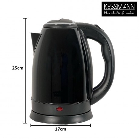 KESSMANN LENTZ KESSMANN LENTZ Wasserkocher Edelstahl 1,8 L mit Abschaltautomatik elektrischer Kettle 2 Teeglaser, 1.8 l, 1800,00 W, Wasseraufbereiter Schnelles aufheizen Wasser heizen kochen Aufwarmen  Чайник KESSMANN LENTZ нержавеющая сталь 1,8 л с автом