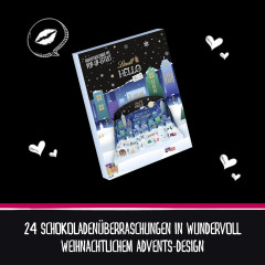 Lindt HELLO 2026 Adventskalender, Lindt Объёмный шоколадный адвент-календарь 2026 HELLO Зимний город, 48см x 37см, 243 г
