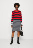 Tommy Hilfiger COLORBLOCK STRIPE DRESS Jumper dress ecru/sky/fireworks ПЛАТЬЕ С ЦВЕТНЫМИ БЛОКАМИ Платье-джемпер экрю/небо/фейерверк