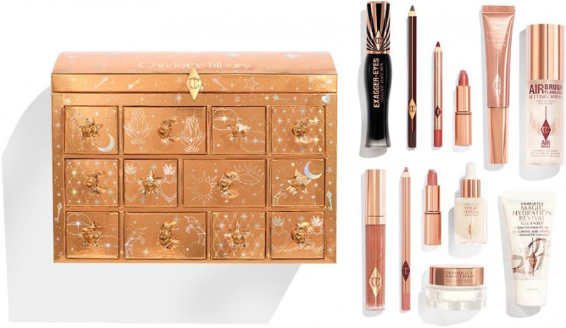 CHARLOTTE TILBURY Adventskalender Beauty Treasure Chest Адвент календарь 2025, Шарлотта тилбери 12 бьюти сюрпризов