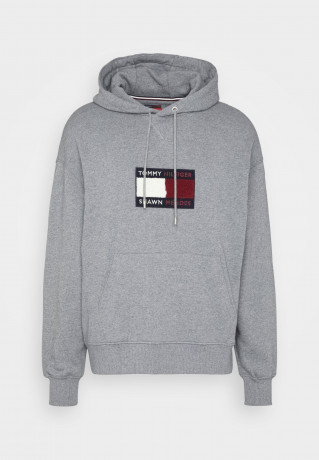 Tommy Hilfiger TOMMY HILFIGER X SHAWN MENDES GOOD LUCK HOODIE EXCLUSIVE UNISEX Hoodie medium grey heather TOMMY HILFIGER X SHAWN MENDES GOOD LUCK HOODIE EXCLUSIVE UNISEX Худи средний серый вереск