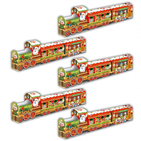 Kinder Mix Adventskalender 3D-Zug 226g х 5stk, Киндер Адвент-календарь 2024 "Рождественский экспресс", 24 сладких сюрприза, 226 грамм x 5 штук