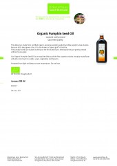 Krauterhaus Sanct Bernhardt Organic Pumpkin Seed Oil roasted, 250 мл