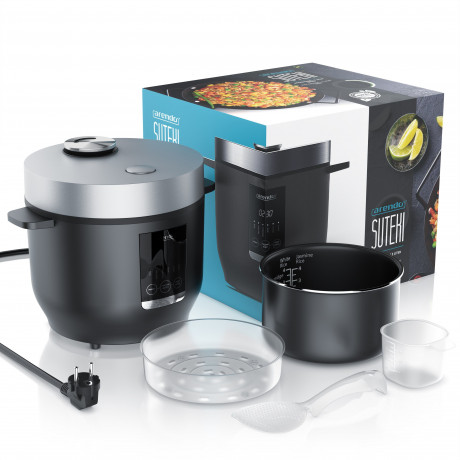 Arendo Arendo Reiskocher, 350 W, Digitaler Dampfgarer, Kochprogramme, Timer, Warmhaltefunktion, Display  Рисоварка Arendo, 350 Вт, цифровая пароварка, программы приготовления, таймер, функция поддержания тепла, дисплей