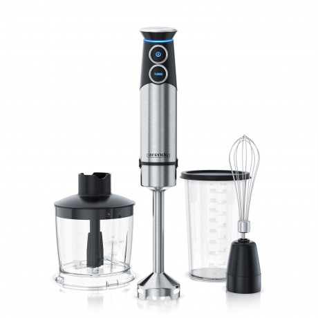 Arendo Arendo Stabmixer, 1500 W, Purierstab Edelstahl Set, stufenlose Geschwindigkeit + Turbotaste  Ручной блендер Arendo, 1500 Вт, набор очищающих стержней из нержавеющей стали, постоянная скорость + кнопка турбо.
