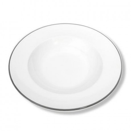 Gmundner Keramik Gmundner Keramik Grauer Rand Suppenteller mit Fahne Gourmet 24 cm Керамическая тарелка Gmundner Grauer Rand с флажком Gourmet 24 см